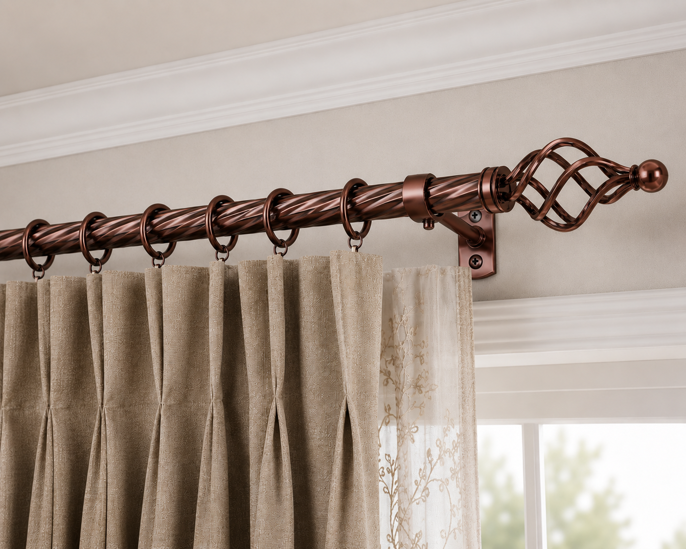 Curtain adjustable bars; 2m